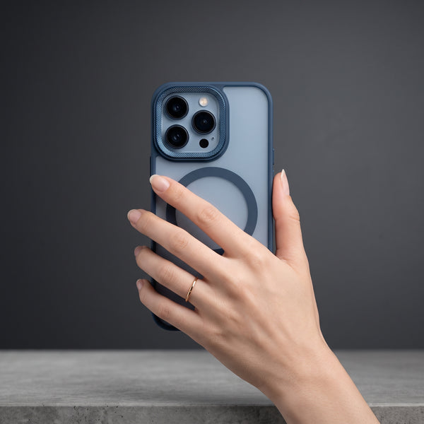 Ringmag Matte Blue case for Apple iphone 14 Pro
