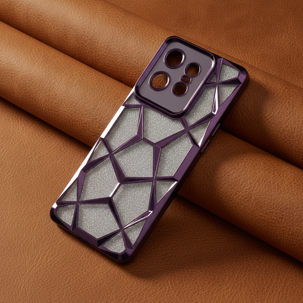Dazzle Purple Silicone case for Motorola Edge 50 Pro