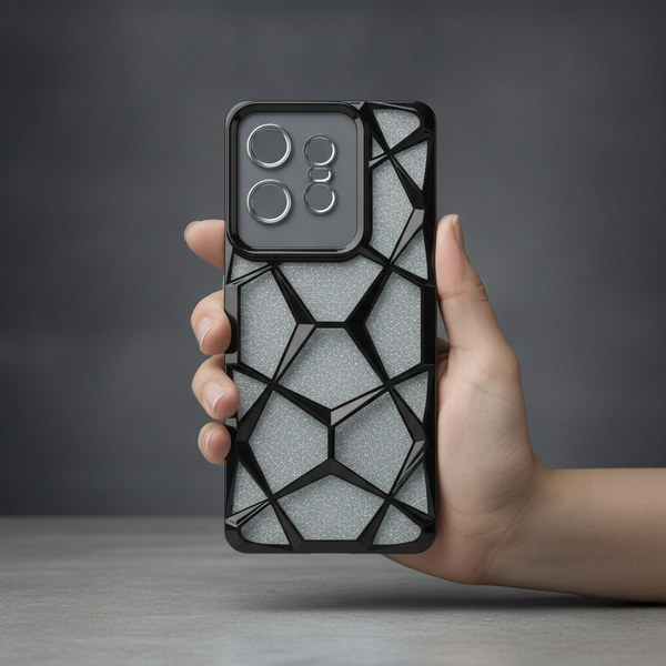 Dazzle Black Silicone case for Motorola Edge 50 Pro