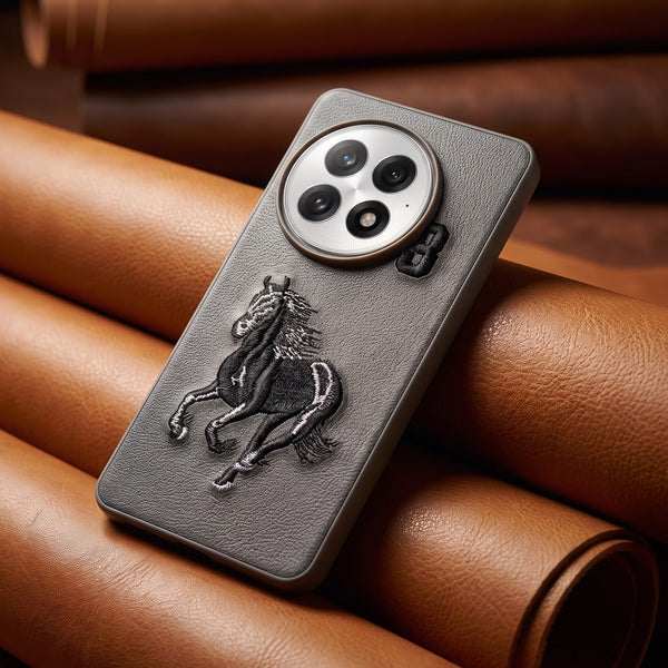 Grey Leather Horse No. 3 OC Ornamented for Oneplus 13