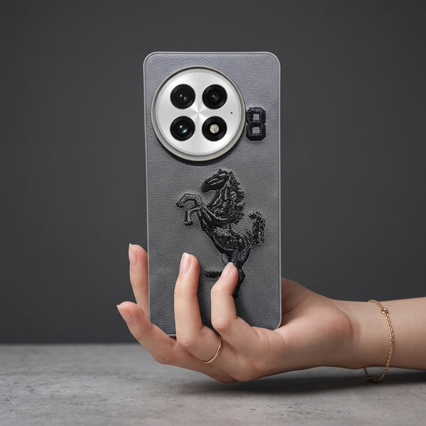 Grey Leather Horse No.8 OC Ornamented for Oneplus 13