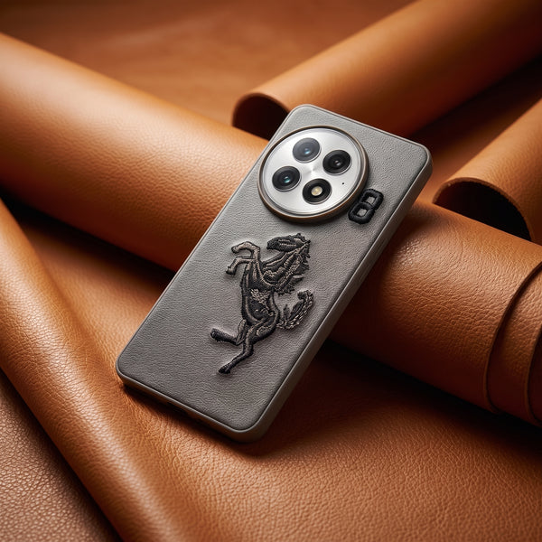 Grey Leather Horse No.8 OC Ornamented for Oneplus 13