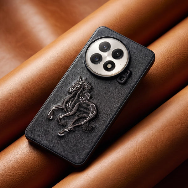 Black Leather Horse No. 3 OC Ornamented for Oneplus 13