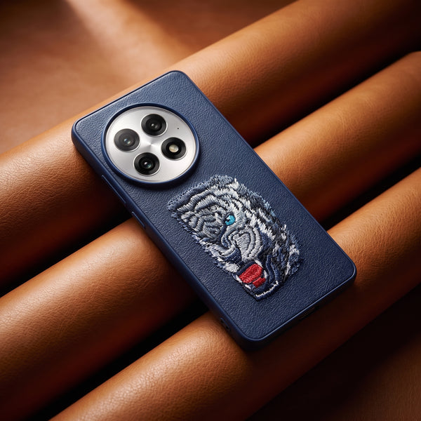 Blue Leather Blue Lion OC Ornamented for Oneplus 13