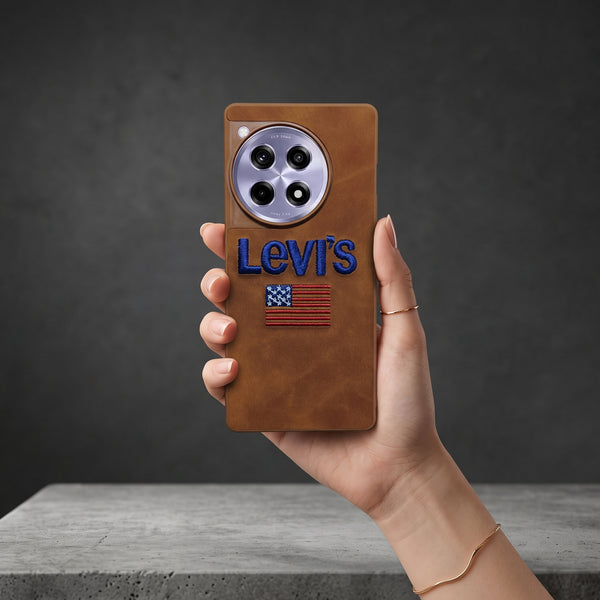 Brown Leather LV OC Ornamented for Oneplus 12r