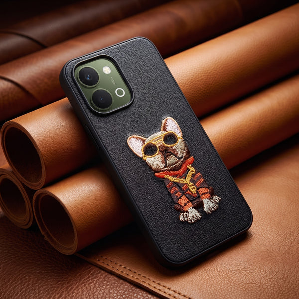 Black Leather Bulldog  OC Ornamented for Vivo Y51 Pro