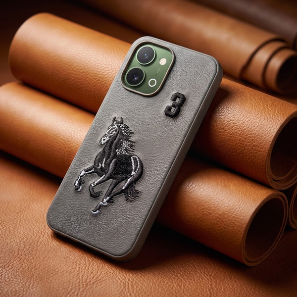 Grey Leather Horse No. 3 OC Ornamented for Vivo T5x
