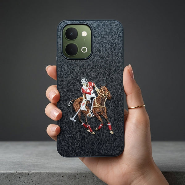Black Leather Horse Rider OC Ornamented for Vivo T5x