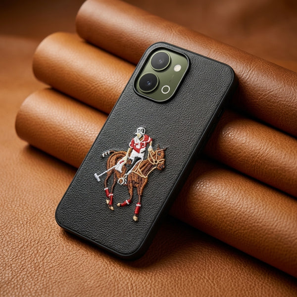 Black Leather Horse Rider OC Ornamented for Vivo T5x