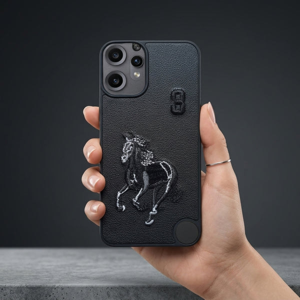 Black Leather Horse No. 3 OC Ornamented for CMF PHONE 2 Pro