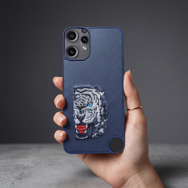 Blue Leather Blue Lion OC Ornamented for CMF PHONE 2 Pro