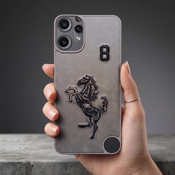 Grey Leather Horse No.8 OC Ornamented for CMF PHONE 2 Pro