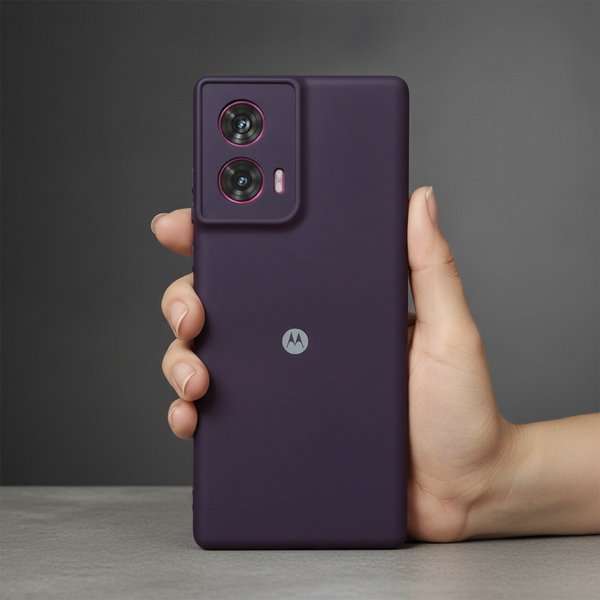 Deep Purple Camera Original Silicone case for Motorola Edge 50 Fusion