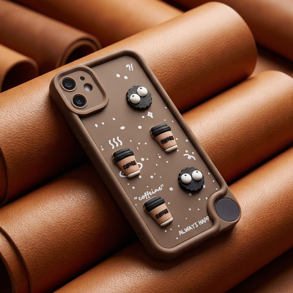 Brown COFFEE (ALWAYS HAPPY) Silicone case for CMF PHONE 1