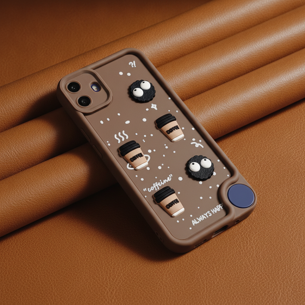 Brown COFFEE (ALWAYS HAPPY) Silicone case for CMF PHONE 1