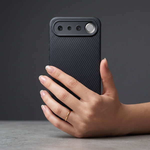 Black Line Wave Silicone Case for Realme 16