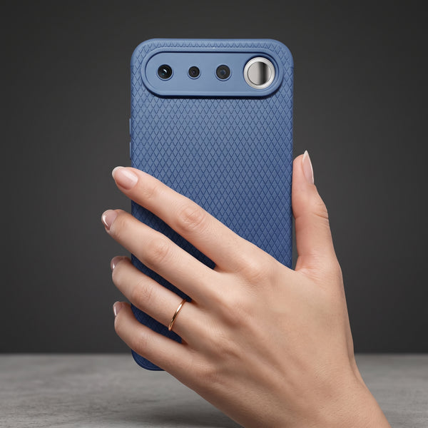 Dark Blue Line Wave Silicone Case for Realme 16