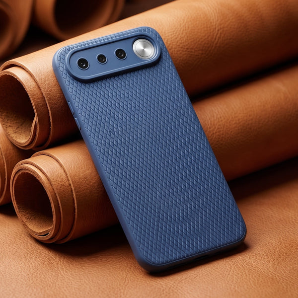Dark Blue Line Wave Silicone Case for Realme 16