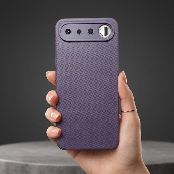 Deep Purple Line Wave Silicone Case for Realme 16