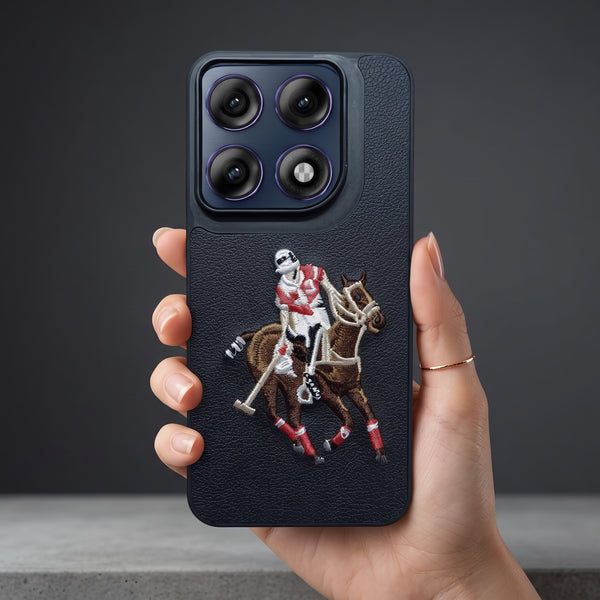 Black Leather Horse Rider OC Ornamented for Motorola Edge 70 Pro
