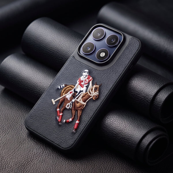 Black Leather Horse Rider OC Ornamented for Motorola Edge 70 Pro