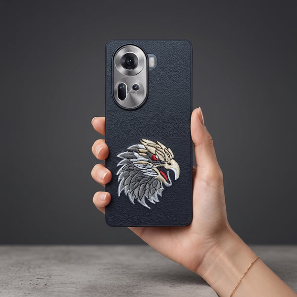 Black Leather Eagle OC Ornamented for Oppo Reno 11