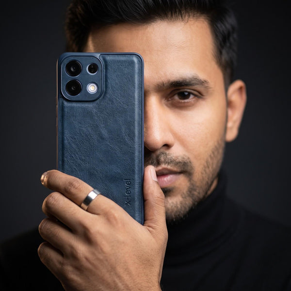 X-LEVEL Blue Leather Case for  Oppo K13