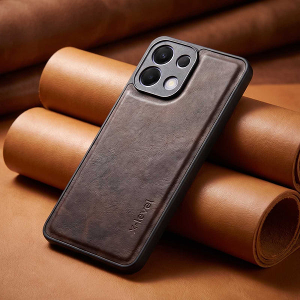 X-LEVEL Dark Brown Leather Case for Oppo K13