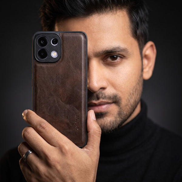 X-LEVEL Dark Brown Leather Case for Oppo K13