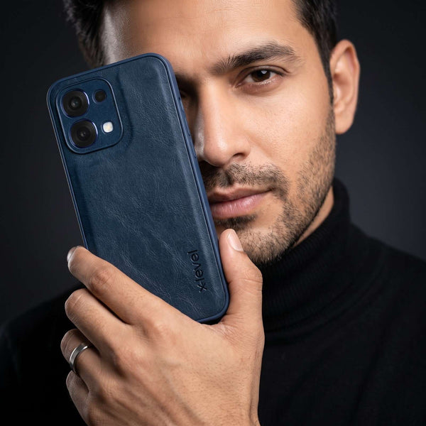 X-LEVEL Blue Leather Case for Oppo F31