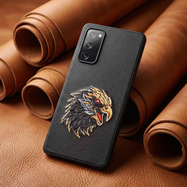 Black Leather Eagle OC Ornamented for Samsung S20 Fe