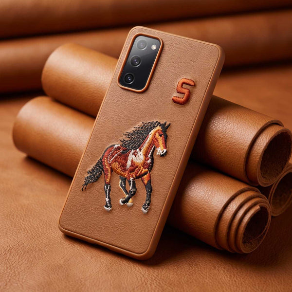 Brown Leather Horse No. 5 OC Ornamented for Samsung S20 Fe