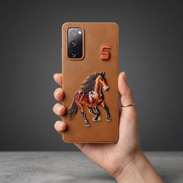 Brown Leather Horse No. 5 OC Ornamented for Samsung S20 Fe
