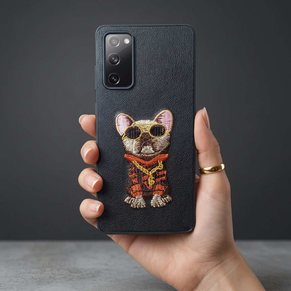 Black Leather Bulldog  OC Ornamented for Samsung S20 Fe