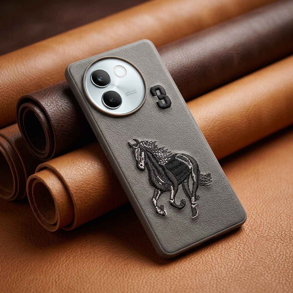 Grey Leather Horse No. 3 OC Ornamented for Vivo V30E