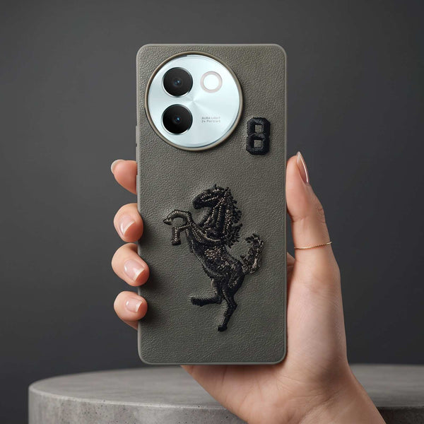 Grey Leather Horse No. 8 OC Ornamented for Vivo V30E