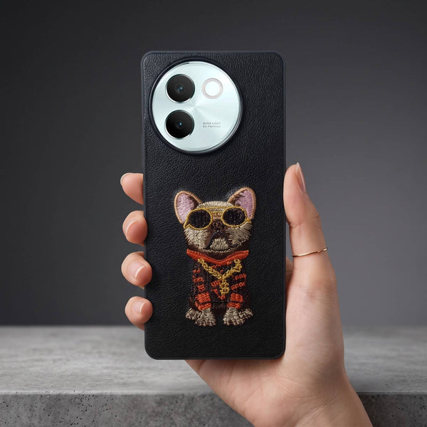 Black Leather Bulldog  OC Ornamented for Vivo V30E