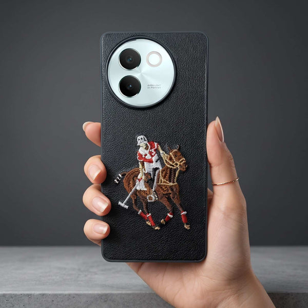 Black Leather Horse Rider OC Ornamented for Vivo V30E