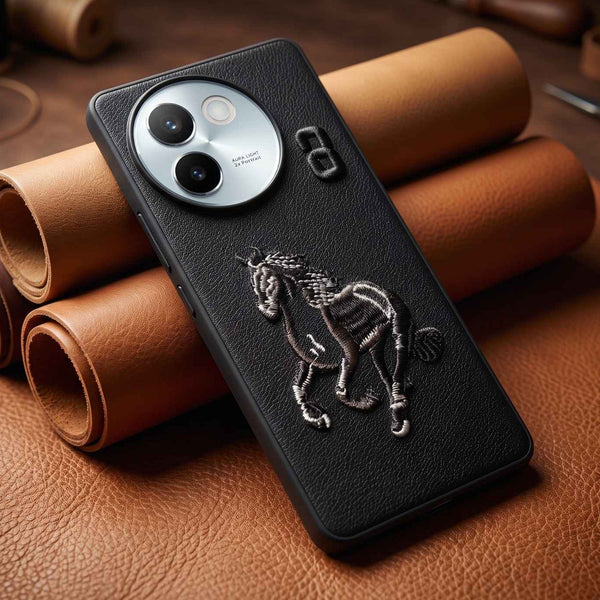 Black Leather Horse No. 3 OC Ornamented for Vivo V30E