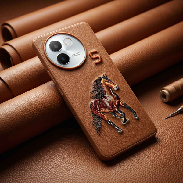 Brown Leather Horse No. 5 OC Ornamented for Vivo V30E