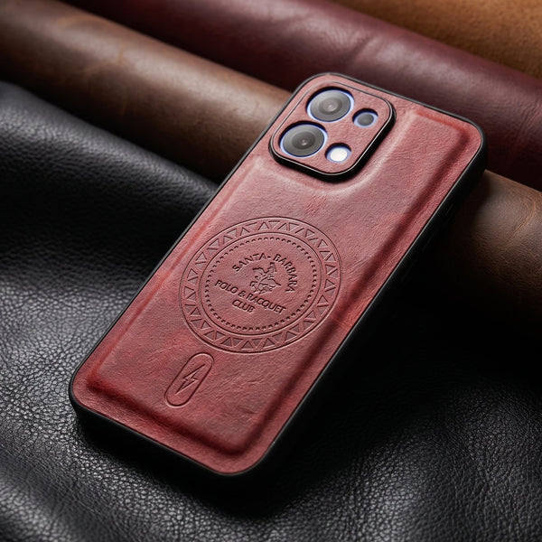 Santa Crest Red Leather Case for Oppo F31