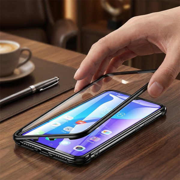 Black Transparent Magnetic Back Case for Samsung M20