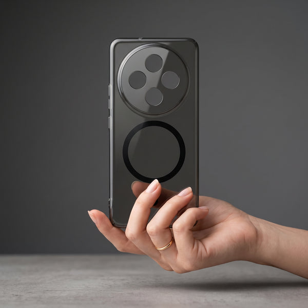 Black Shine Camera Protection Matte Magsafe Case for Vivo Y300 Pro