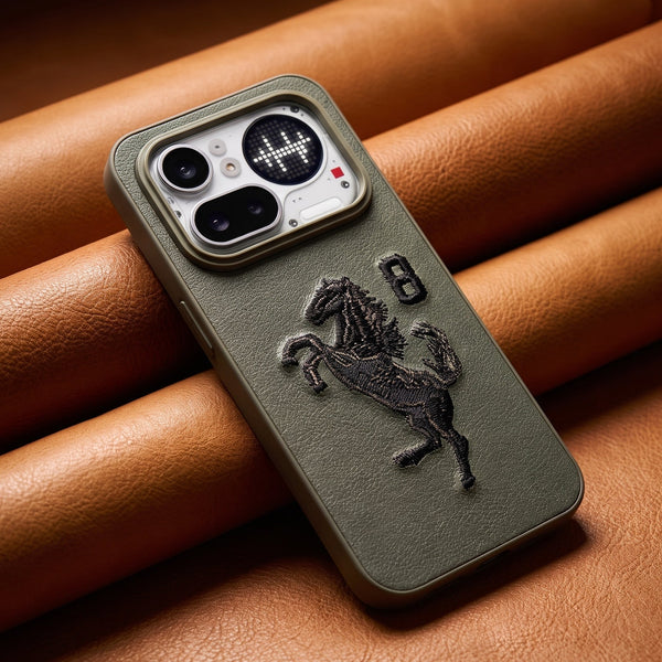 Grey Leather Horse No.8 OC Ornamented for Nothing Phone 4A Pro