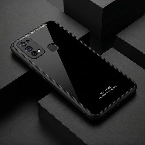 Black Glass case for Realme 7 pro
