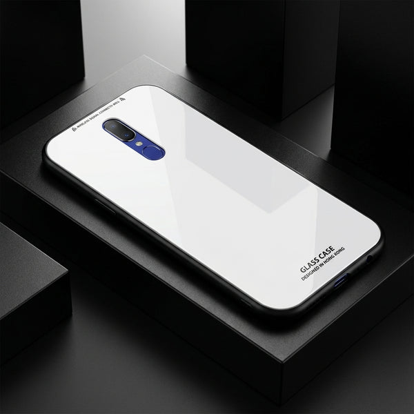 White Glass case for Oppo F11