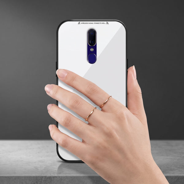 White Glass case for Oppo F11