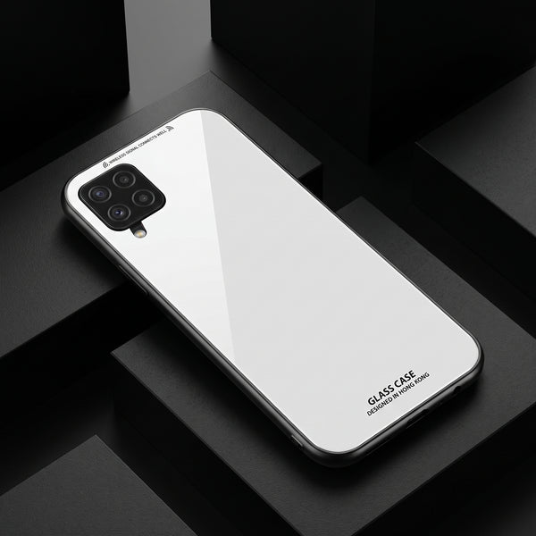White Glass case for Samsung M12