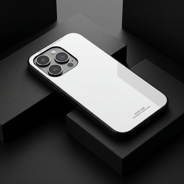 White Glass case for Apple Iphone 14 Pro