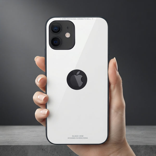 White Glass case for Apple Iphone 12
